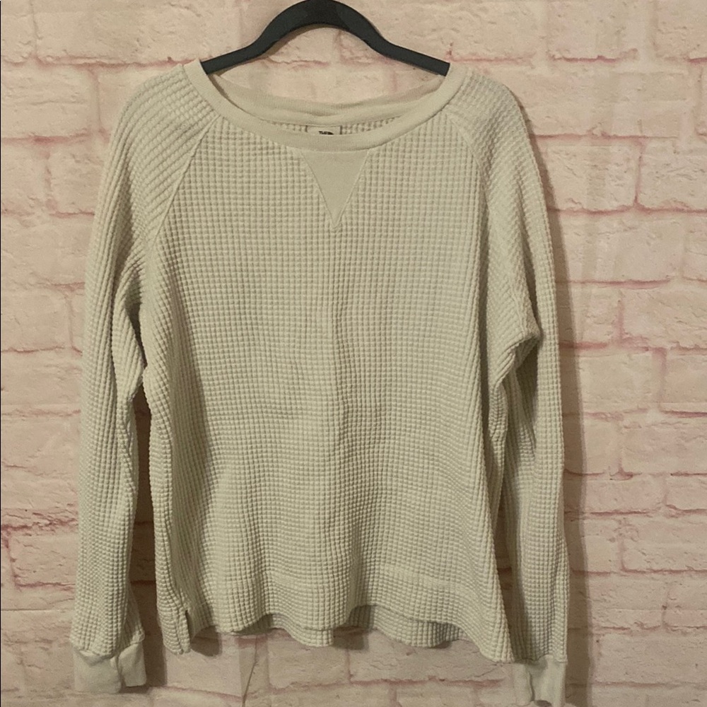 The North Face women’s waffle knit sweatshirt
